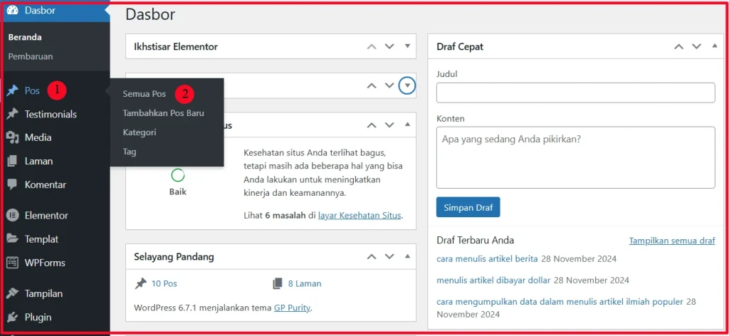 Cara Buat Artikel di WordPress